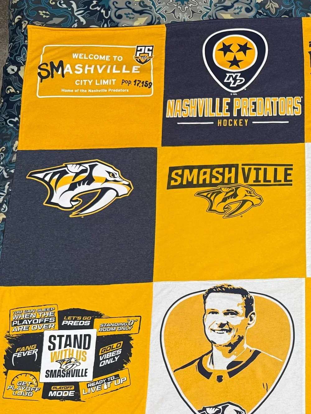 Nashville Predators T-Shirt Blanket
